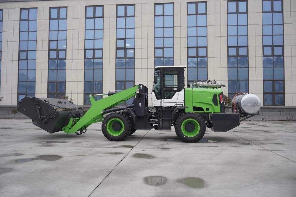 U & Me Traders in Pakistan: Green Wheel Loader with Black Bucket